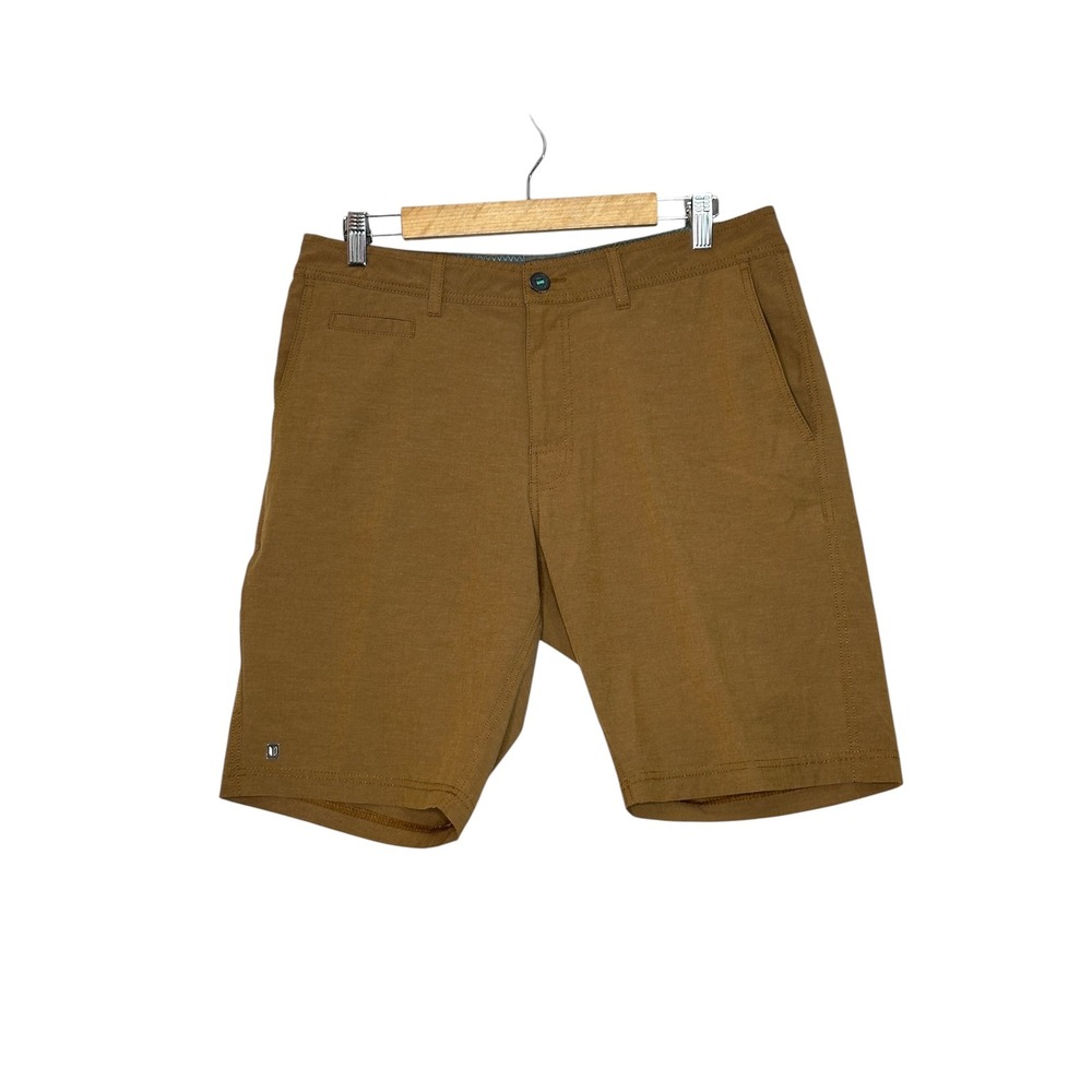 Linksoul Mens  Boardwalker Shorts 34 Golf Quick Dry Stretch Pockets Brown